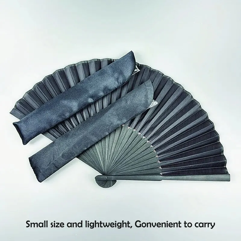 중국 스타일 블랙 빈티지 핸드 선풍기 접이식 팬, 댄스 웨딩 파티 호의, 중국 댄스 파티