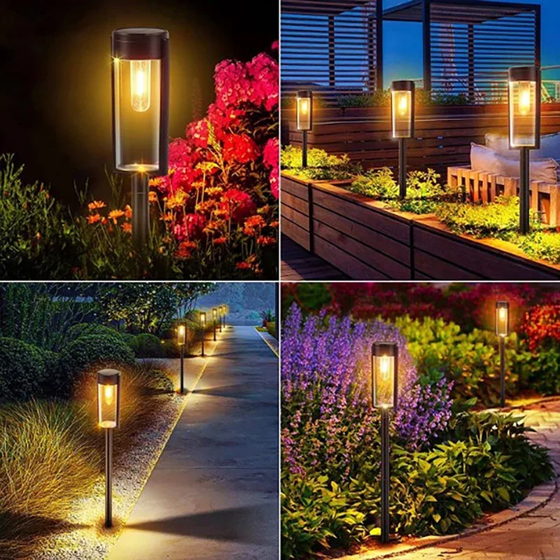 Lâmpadas solares led à prova dwaterproof água parede pendurado luz de tungstênio varanda pátio corredor luz casa decoração do jardim iluminação