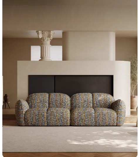 

# Shape Modern Sectional Sofa Set Removable Sponge Filling Solid Wood Back Living Room