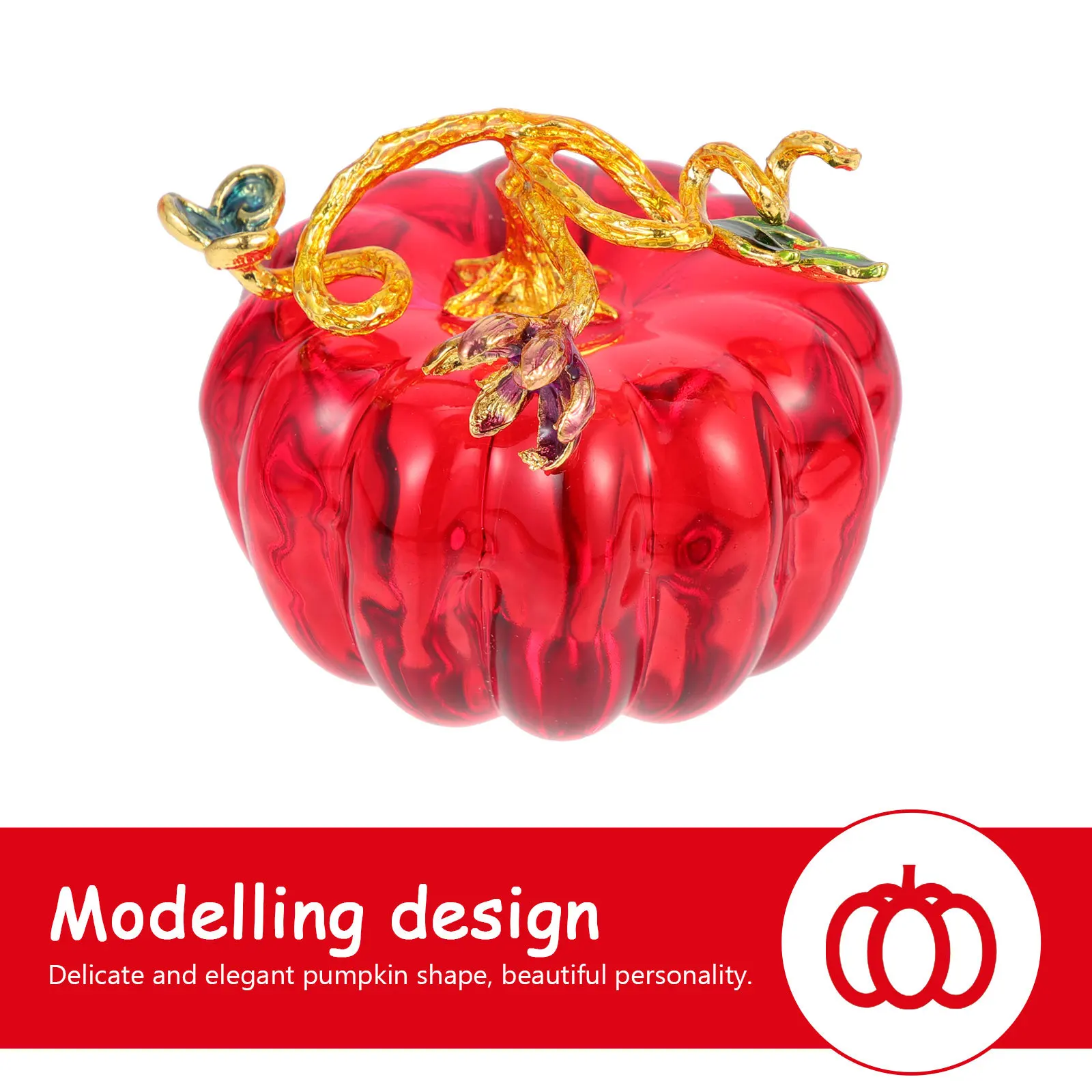 

Crystal Small Pumpkin Decor Glass Artwork Premium Material Home Office Tabletop Decoration Glass Pumpkin Room Decor