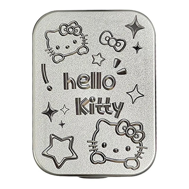 حافظة عدسات لاصقة كرتونية مطلية بالفضة اللطيفة عدسات لاصقة بحروف قطة مجموعتين صندوق تخزين محمول شفاف #6