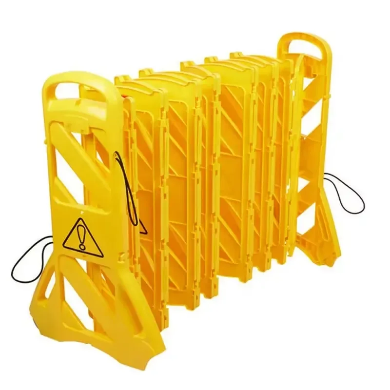Extensible Retractable Safety Foldable Barrier Yellow PP Easily Assembled Portable Road Traffic Fence