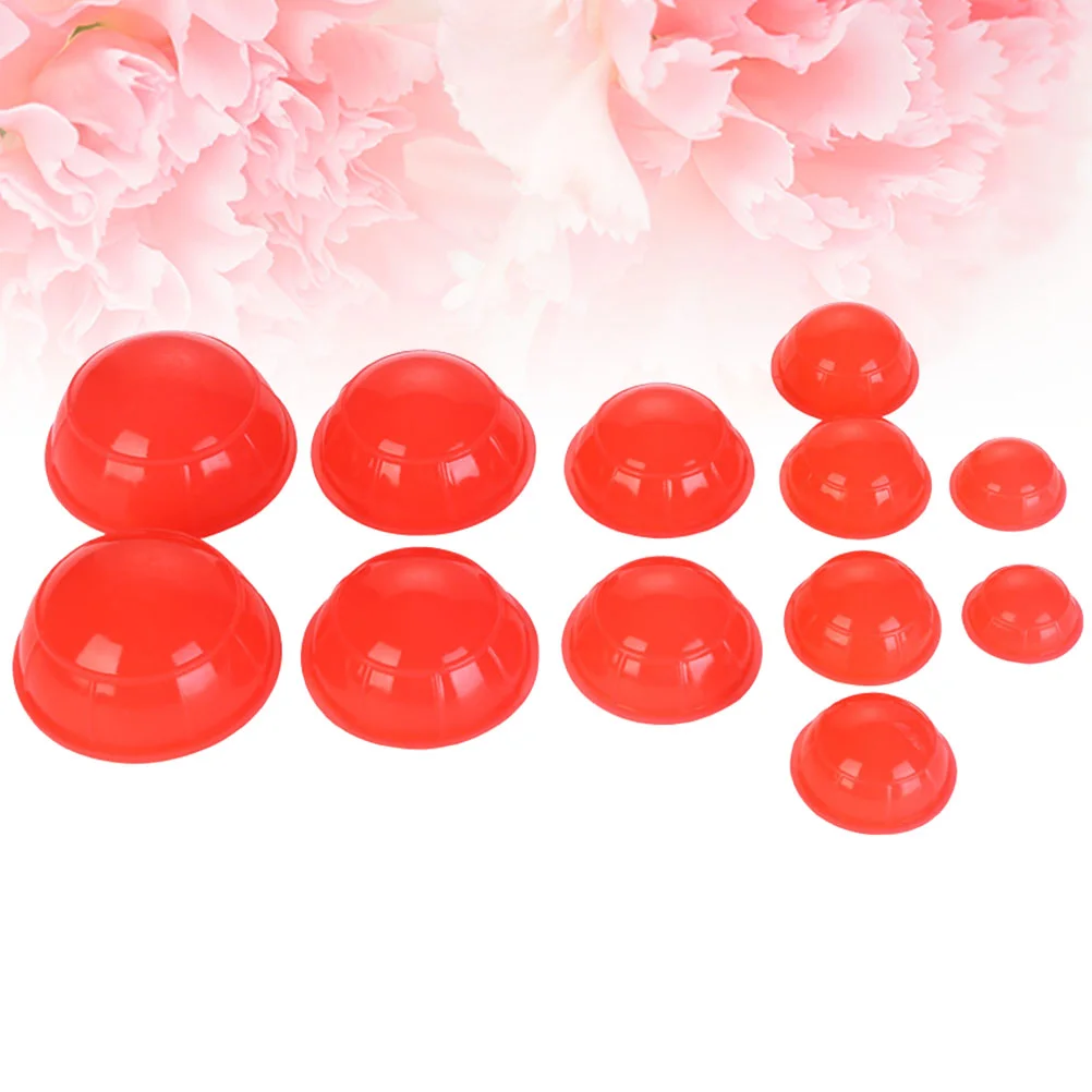12 Pcs Massager Suction Cups Back Trigger Point Cream Applicator Vacuum Cupping