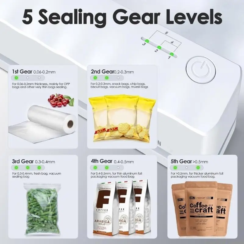 D0AB Automatic Vacuum Sealing Machine Effective Vacuum Sealer Sealer ABS Sealing Machine Suitable for Various Goods