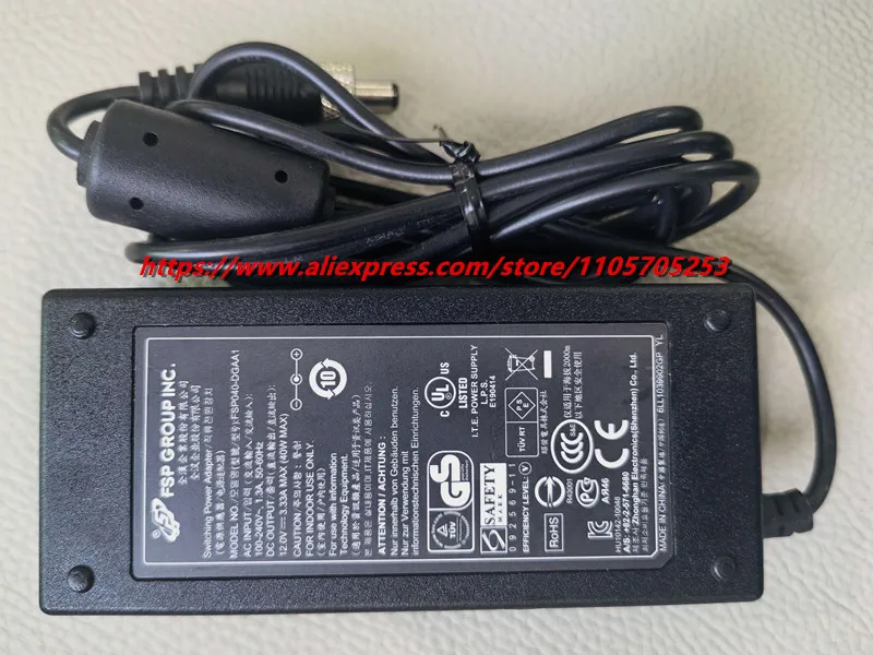 Genuine FSP FSP040-RHAN2 FSP040-DGAA1 12V 3.33A AC Switching Power Adapter for FSP036-RAB FSP036-RBBN2 Monitor Charger