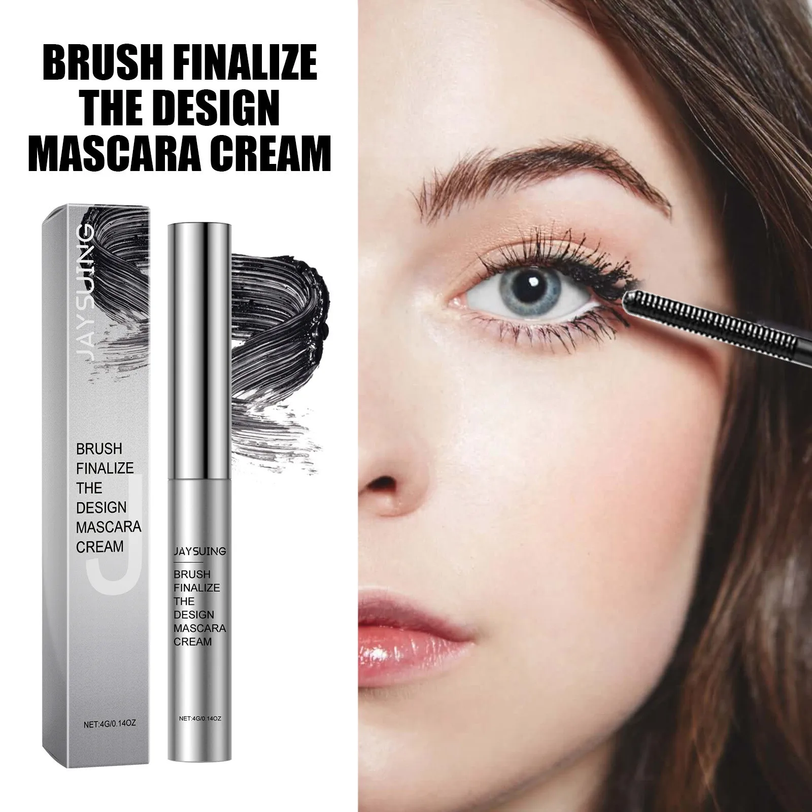 Volumen Mascara Curling verlängern dauerhafte wasserdichte schnell trocknende nähren dicke Wimpern verlängerung wisch feste Seiden faser Wimpern creme