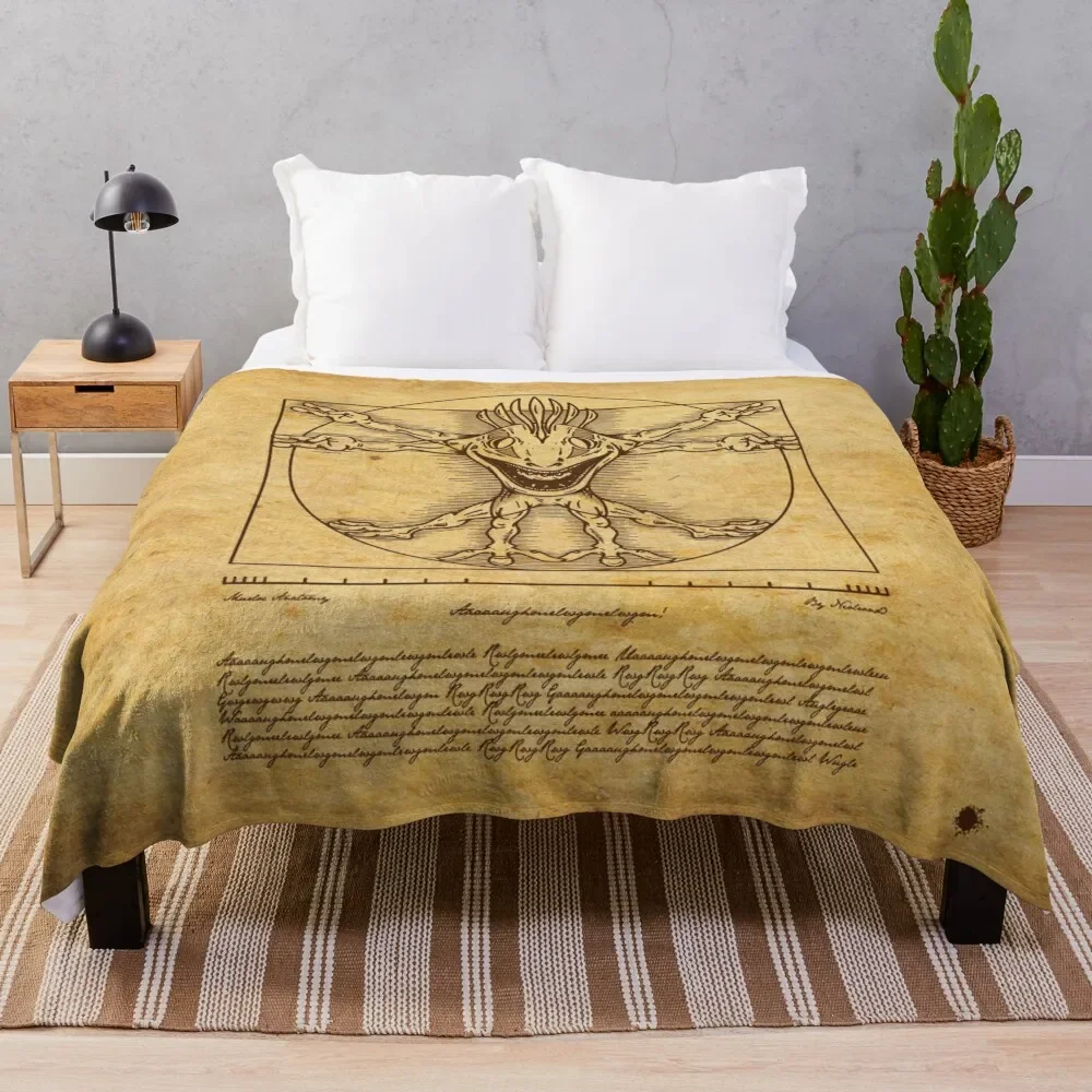 

Vitruvian Murloc Throw Blanket Soft Warm Blanket Gift for Men Women Adults