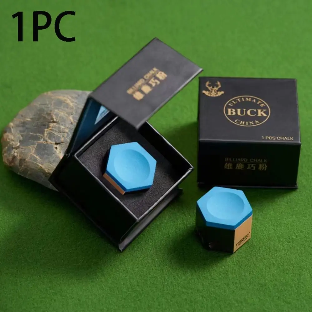 Hexagonal Shape Billiards Cue Chalk Anti Slip Wear-resistant Billiards Accessories Professional Portable Snooker Chalk