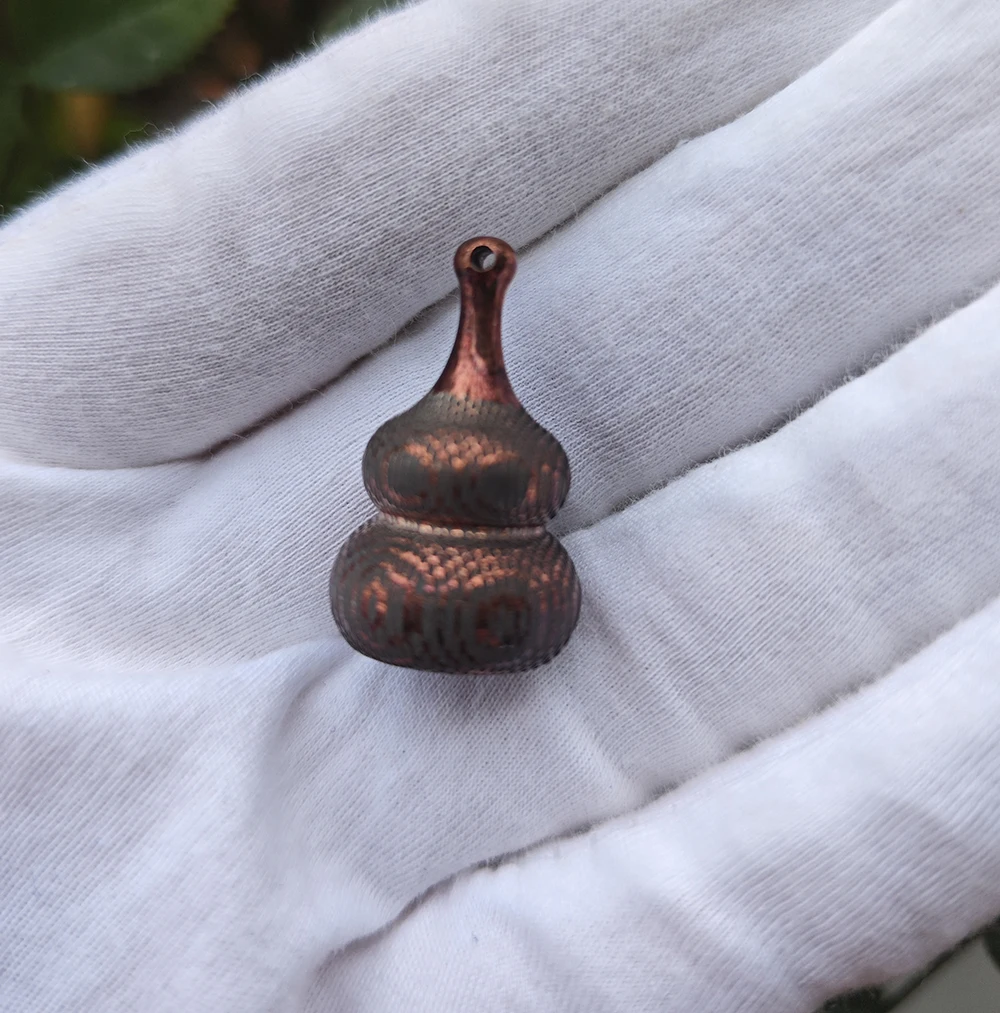 1 Piece Titanium Damascus , Brass damascus , Superconductor Gourd Creative EDC Necklace Pendant