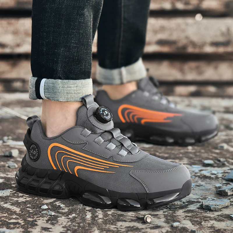 

New Men's Casual Sneakers Impact-Resistant & Puncture-Proof Work Shoes Stylish Men's Athletic Shoes Anti-slip and Wear-resistant
