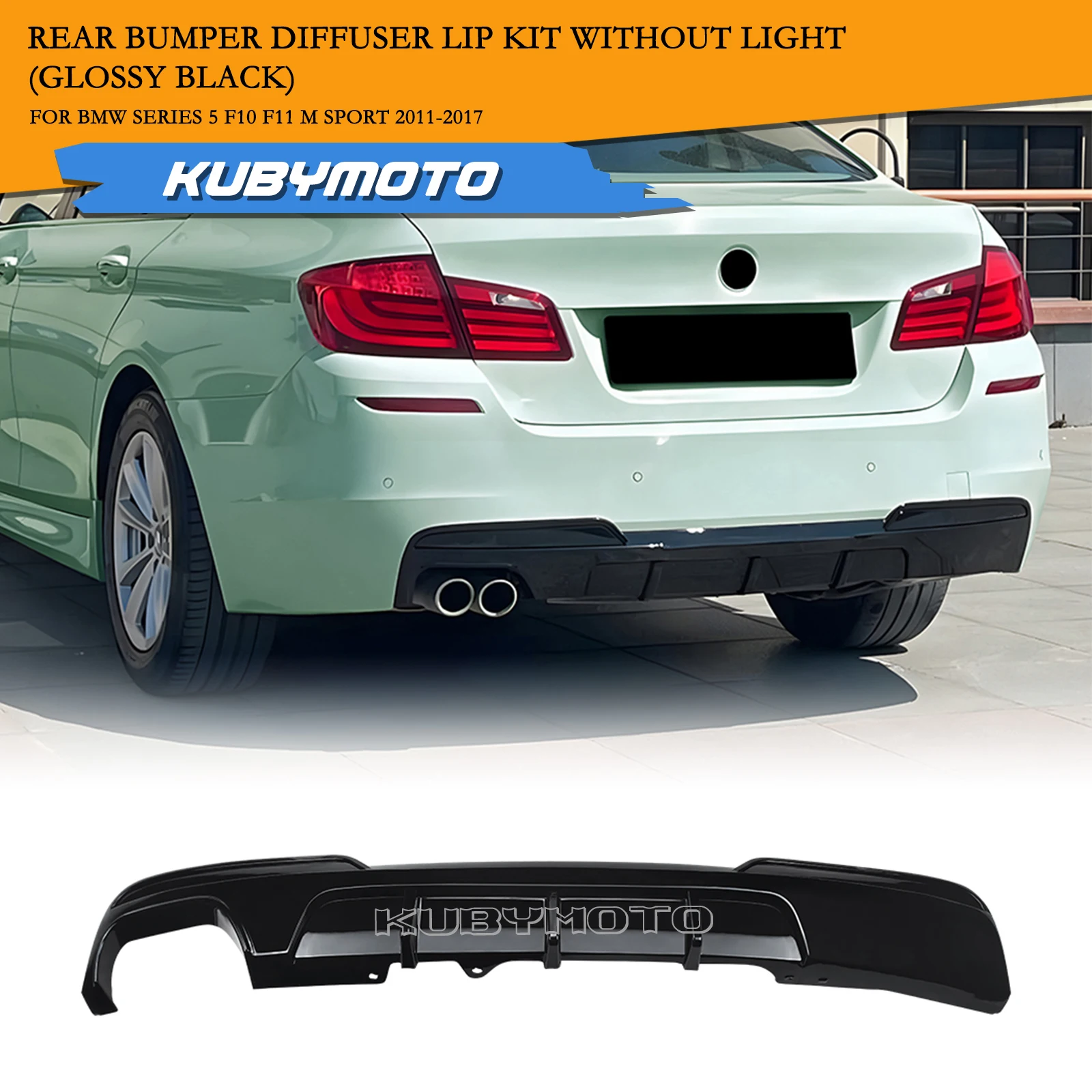 

Car Rear Diffuser Lip Spoiler Boot Splitter Cover For BMW 5 Series F10 F11 M Sport 2011-2017