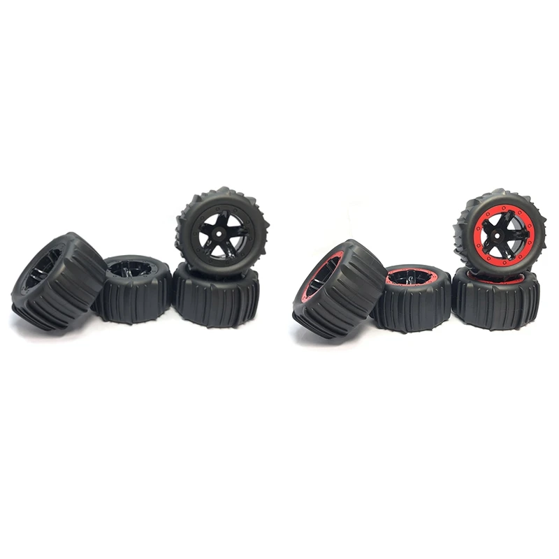 4PCS 1:16 1:14 Snow Sand Paddles Tires Hex 12Mm Wheels For H16 16889 16890 144001 144010 124016 Off Road Truck Car Parts Black