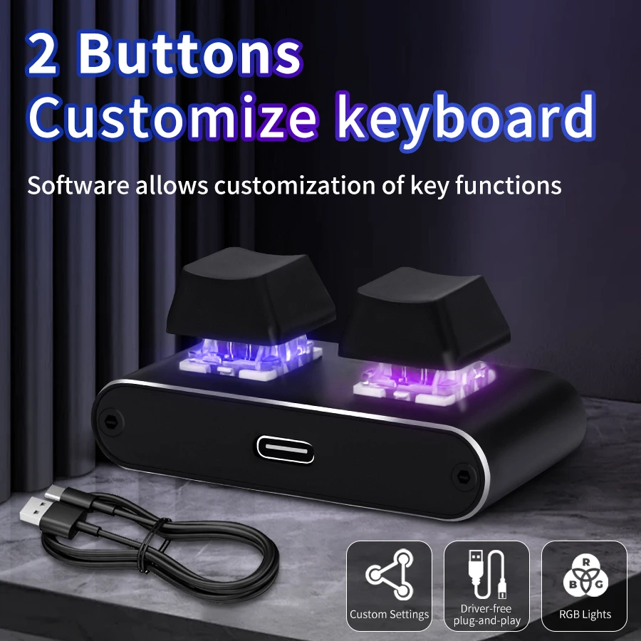 Wired Usb Rgb 2 Key…