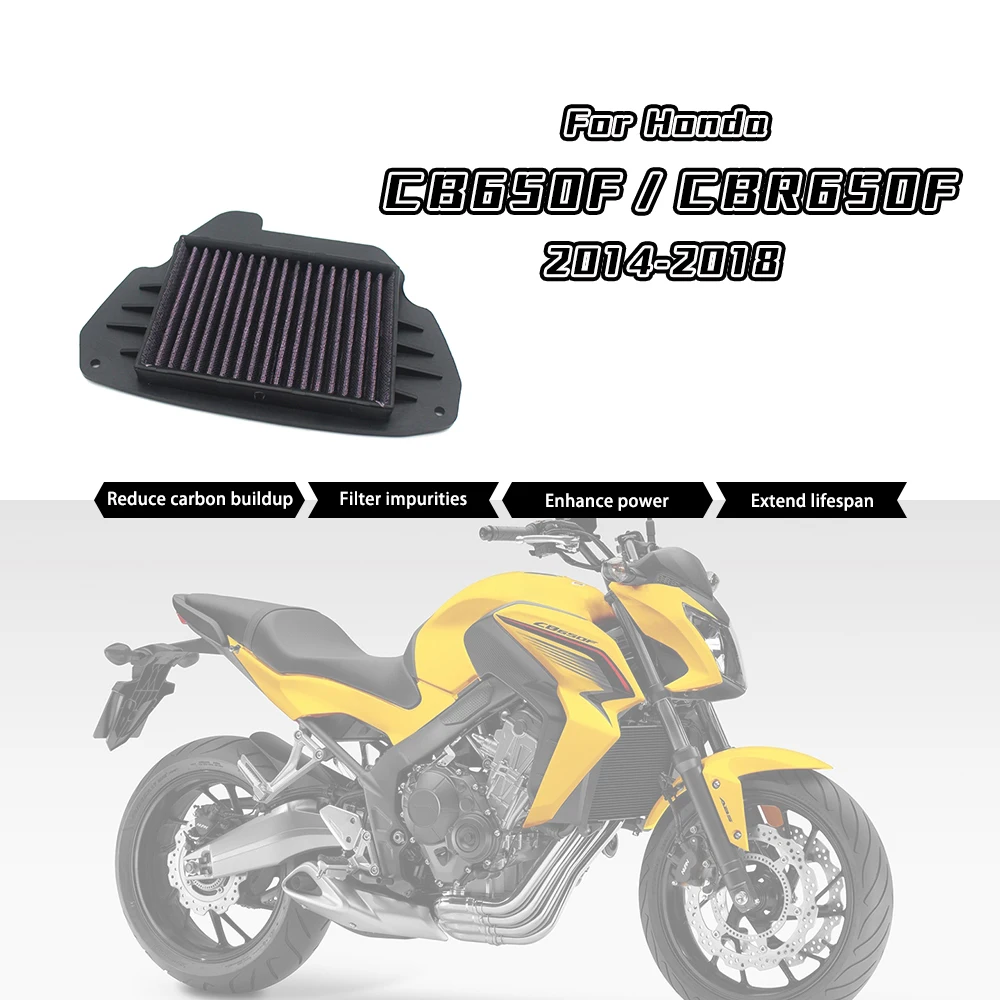 

Motorcycle Air Filter Intake Cleaner Element For Honda CBR650F CBR650FA CB650F CB650FA 2014 2015 2016 2017 Accessories