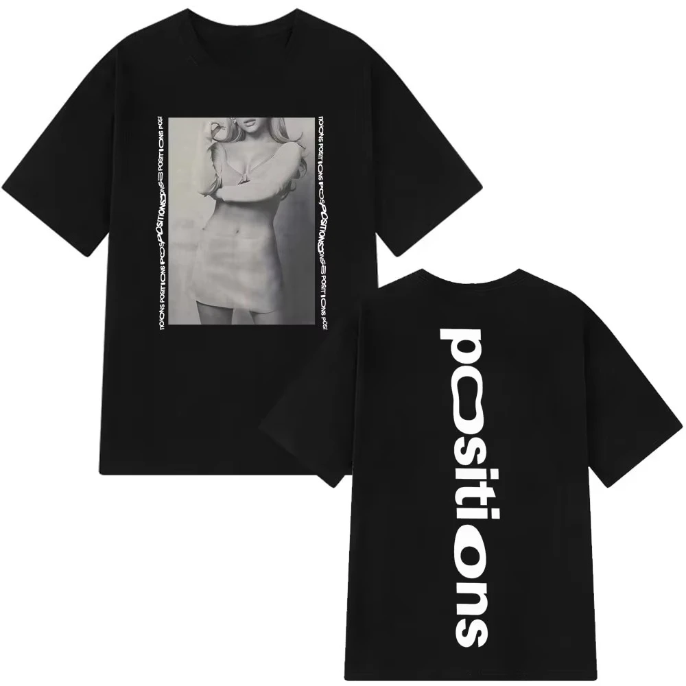 2026 Ariana Grande Positions Album Vintage Graphic T-Shirts Men's Women Fashion Tshirt Aesthetic Trendy T-shirts Summer