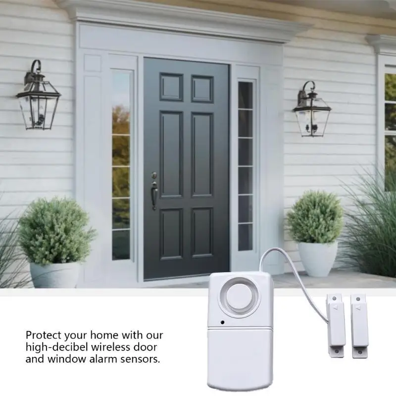 652F Personals Security Window & Door Alarm Wireless Sensors Door Window Burglar Alarm Door Open/Closed Detecors
