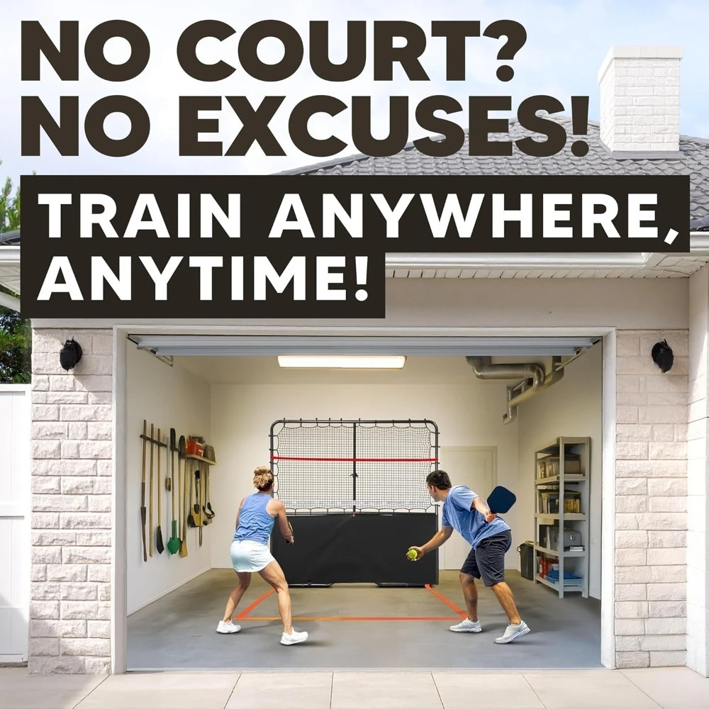 Best - Pickleball Rebound Net Training Equipment Aid, Adjustable Angle&Easy Setup,Perfect Your Forehands Backhands Dinks Volleys