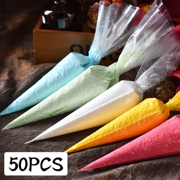 50Pcs Thicken Pastry Bags Cake Cream Decorating Bag Cupcake Icing Fondant Decorating Kitch