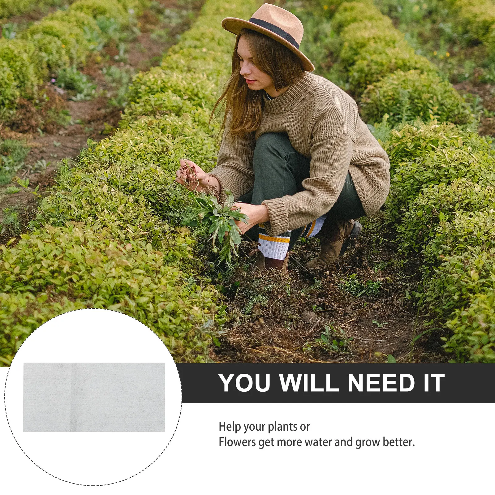 

20pcs Planting Cloth Nursery Fabric Sprout Protective Grow Soiless Safe Moisturizing Plants Disposable Absorbent Multi Scene