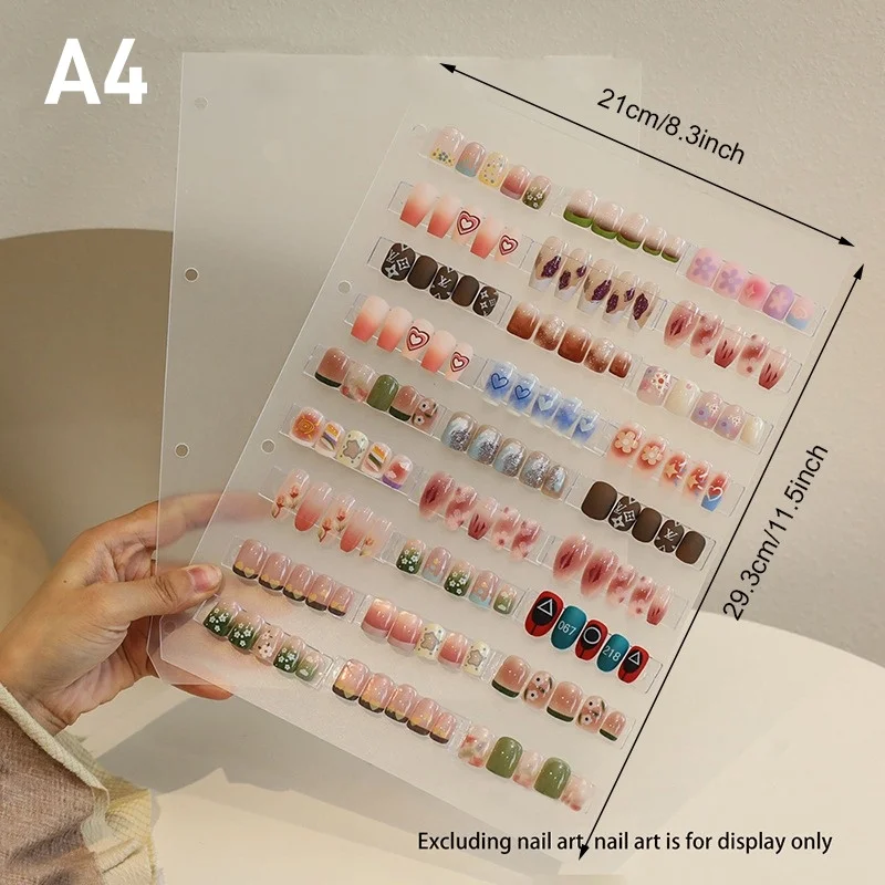 Nagelkunst-Aufbewahrungs- und Präsentationsalbum: DIY-Editor, einfaches Nagelkunst-Aufbewahrungswerkzeug, staubdicht, große Kapazität, Nagelkunst-Organizer – Detail 12