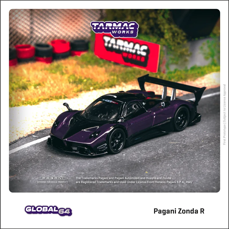 

Tarmac Works 1:64 Pagani Zonda R Viola PSO Diecast Model Car