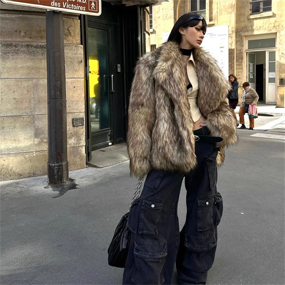 Female Jackets New Autumn Winter Warm Plush Women's Coat Streetwear Loose Lady Outerwear Feminina Oversized Jacket For Women