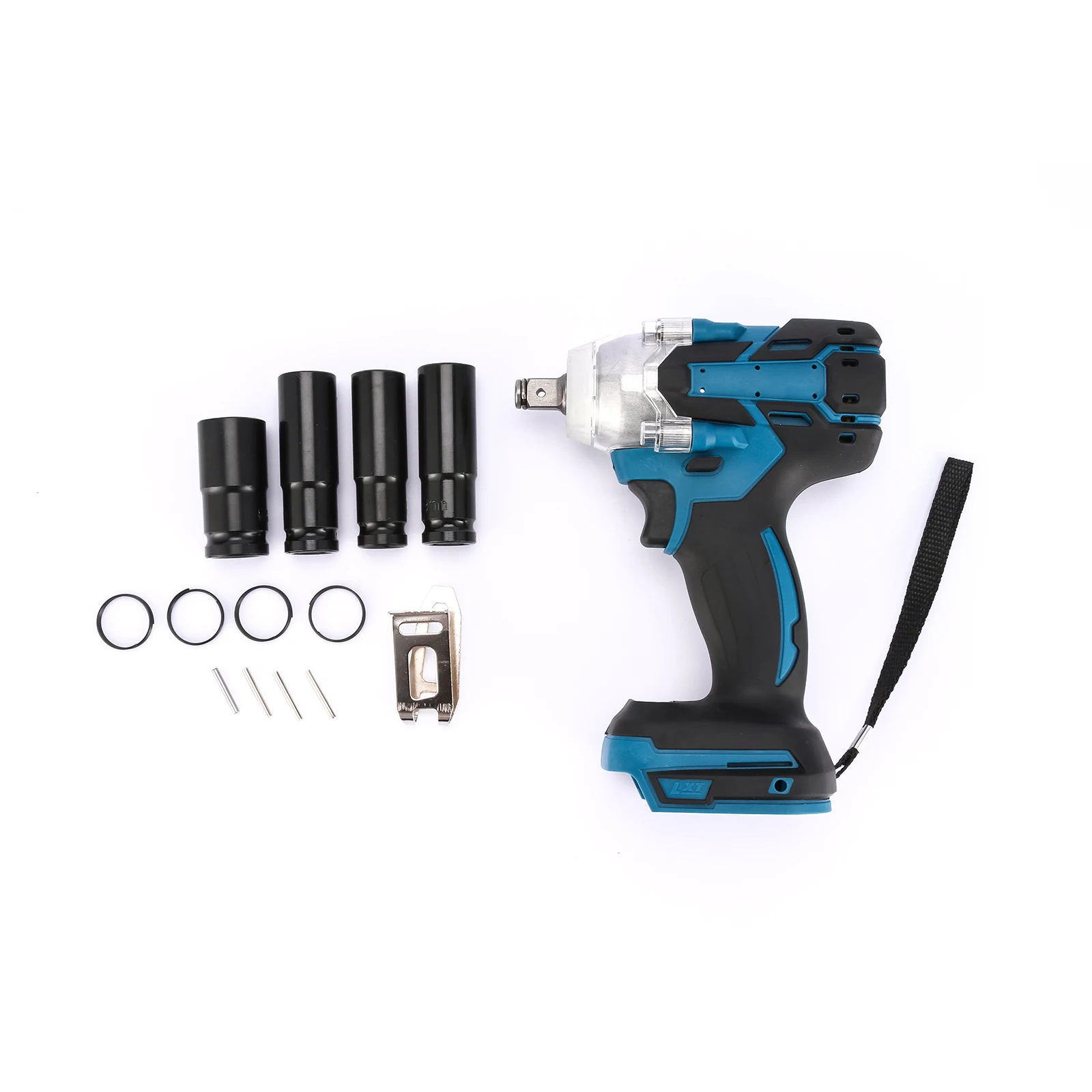 18V 520Nm Impact Wrench Electric Rattle Gun Screwdriver Speed Power Tool With 4pcs Impart Socket Brushless For Makita Battery