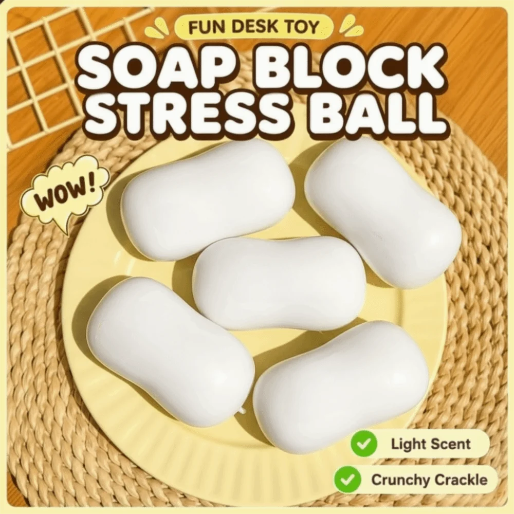 Sensory Realistic Soap Soap Squeeze Ball Slow-rebound Slow Rising Soap Fidget Squeeze Cute Squeezable Crunchy Soap Ball Office