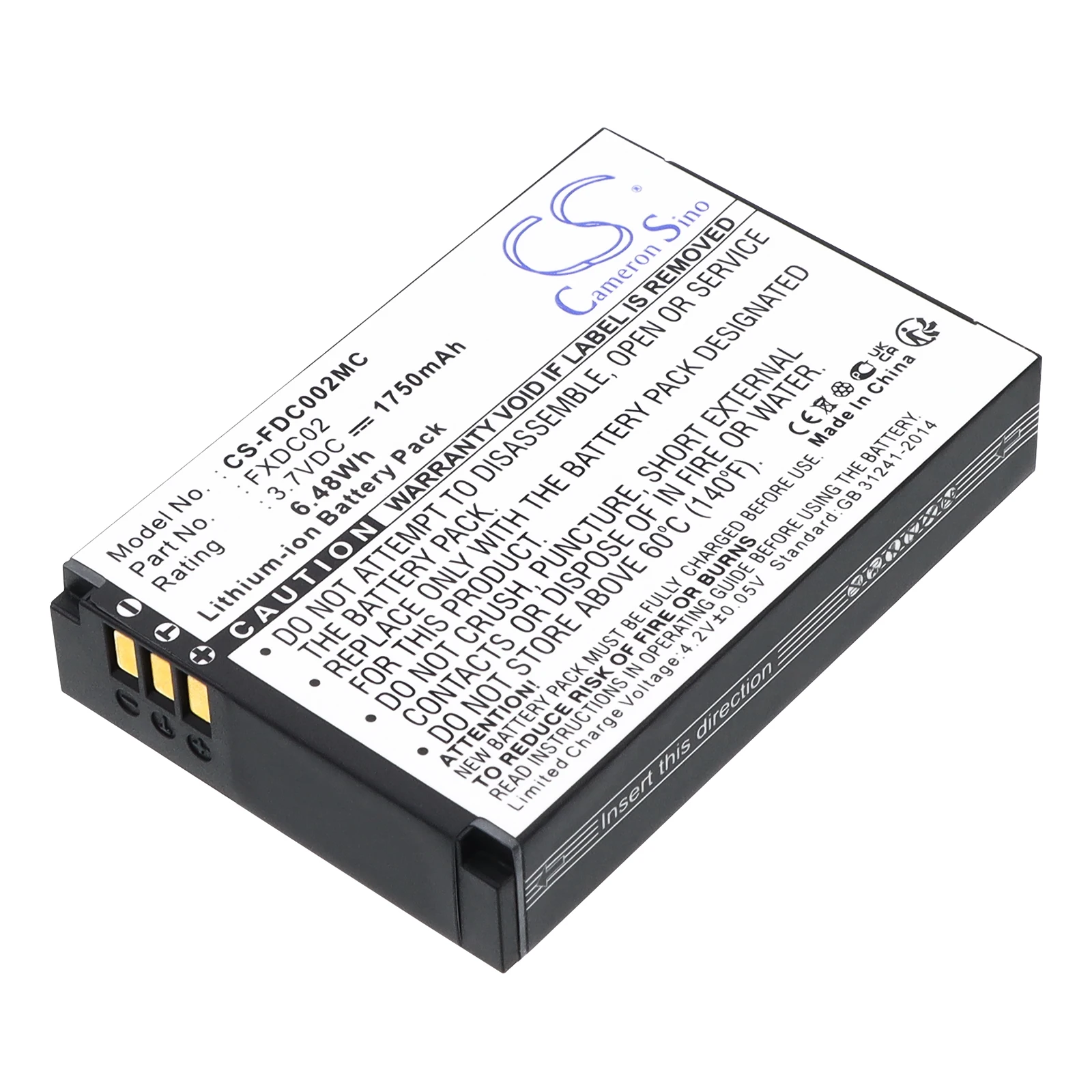 Camera 1750mAh Battery For Drift 72-011-00 FXDC02 HD Ghost S HD Ghost S