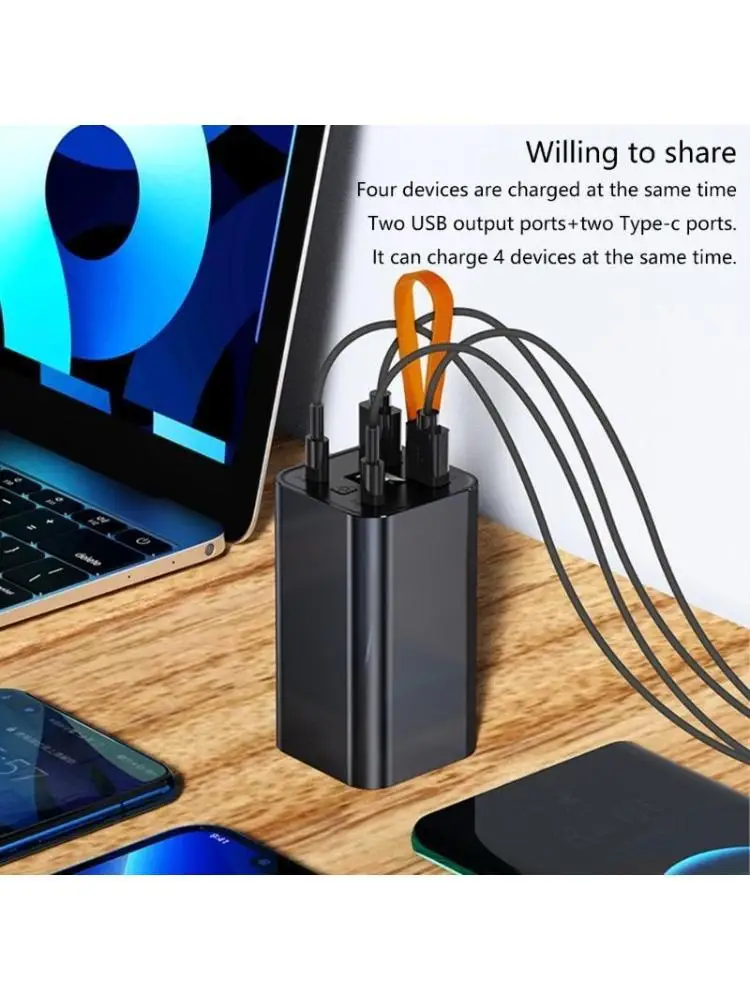 

652F Portable PowerBank Housing 20000mAh Emergency Mobile PowerBank Case Efficient 100W Power for Traveler