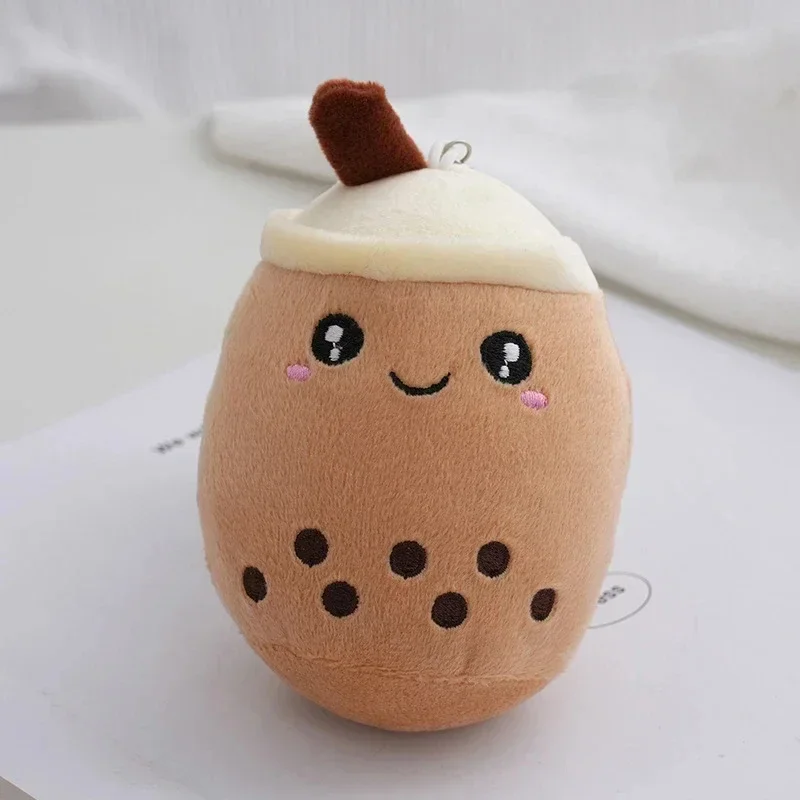 1Pc Perle Milch Tee Plüsch Puppe Spielzeug Kawaii Obst Milch Tee Tasse Kissen Weiche Angefüllte Plüsch Spielzeug Schlüsselbund Rucksack anhänger Spielzeug Geschenk