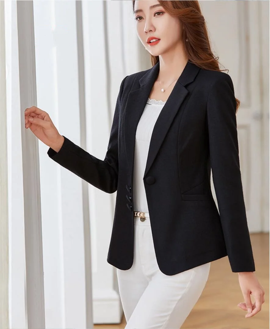 

2026 Fashion Women Blazers Jackets Work Office Lady Suit Slim Single Breasted Business Female Blazer Coats Formal Veste Femme