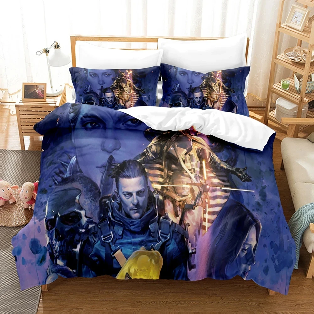 

3D Print Death Stranded Bedding Set,Duvet Cover Comforter Bed Set Quilt Cover Pillowcase,King Queen Twin Size Boys Girls Adults