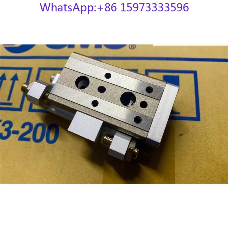 Pneumatic Linear Slide Table 6 8 12 16 25L‑10‑20‑30‑40‑50‑75‑100‑AS‑AT Used
