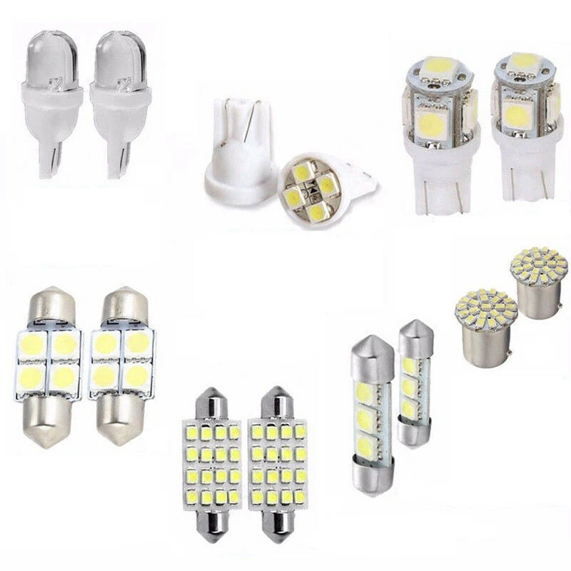 

14pcs Set T10 31&41mm LED White Bulbs Car Interior Light Map Indicator Light License Plate Lamp Turn Brake LED Light