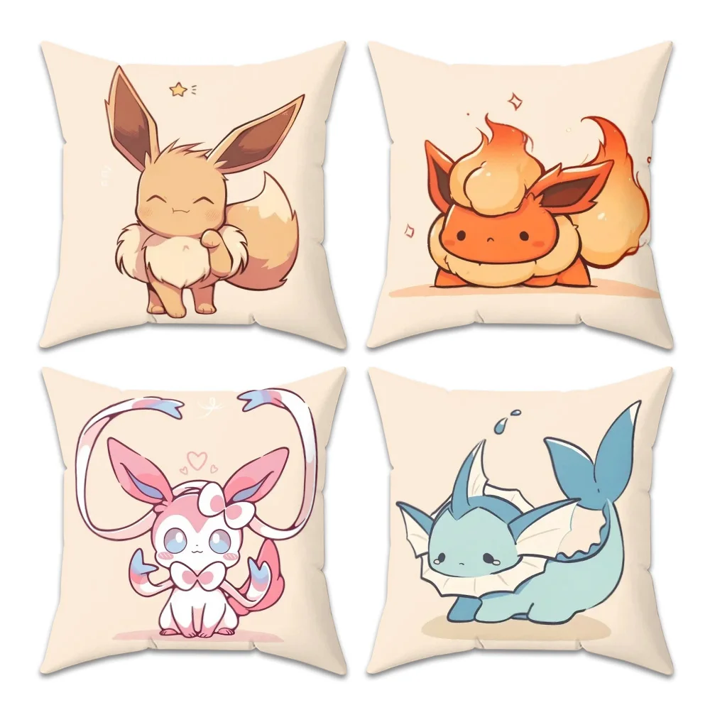 Funda de cojín decorativa para sala de estar, almohadas de sofá de Pokémon para dormitorio, funda de almohada, fundas de cojines para sofá de coche, cama para el hogar