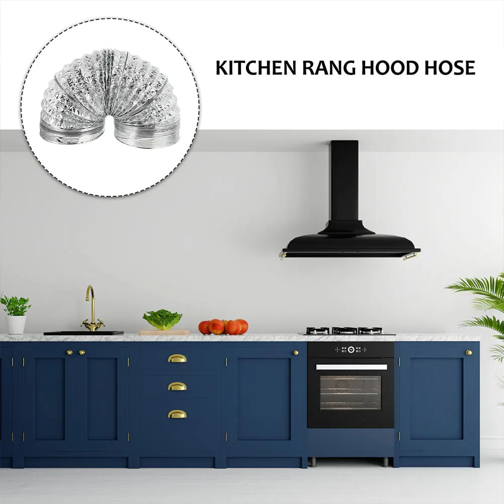 

Aluminum Foil Telescopic Duct Kitchen Range Hood Hose Flexible Dryer Vent Hose Heat Resistant Ventilation Air Duct For Kitchen