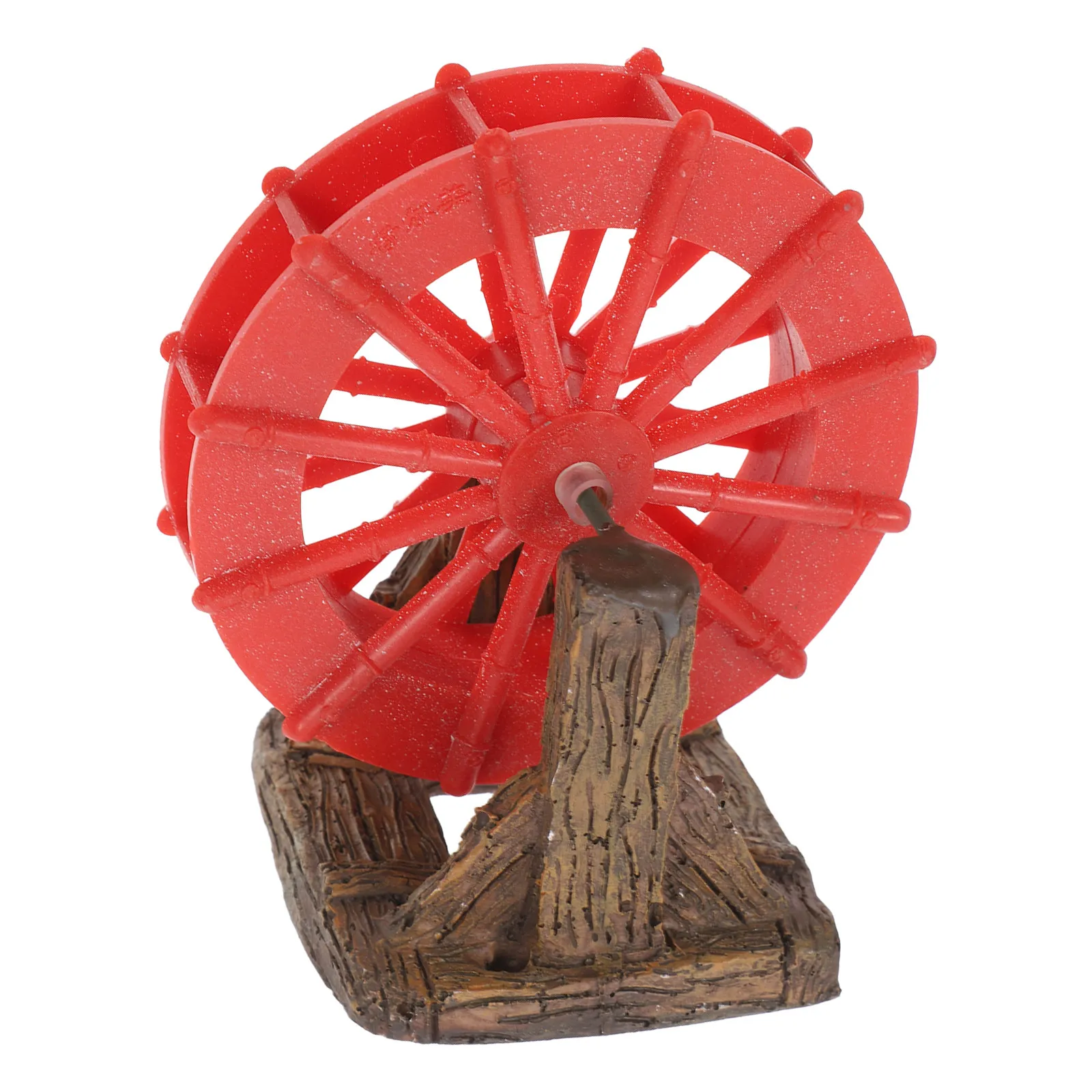 Realistic Miniature Waterwheel Aquarium Decoration Fish Tank Landscape Moving Water Wheel Oxygen Supply Feature Aquatic