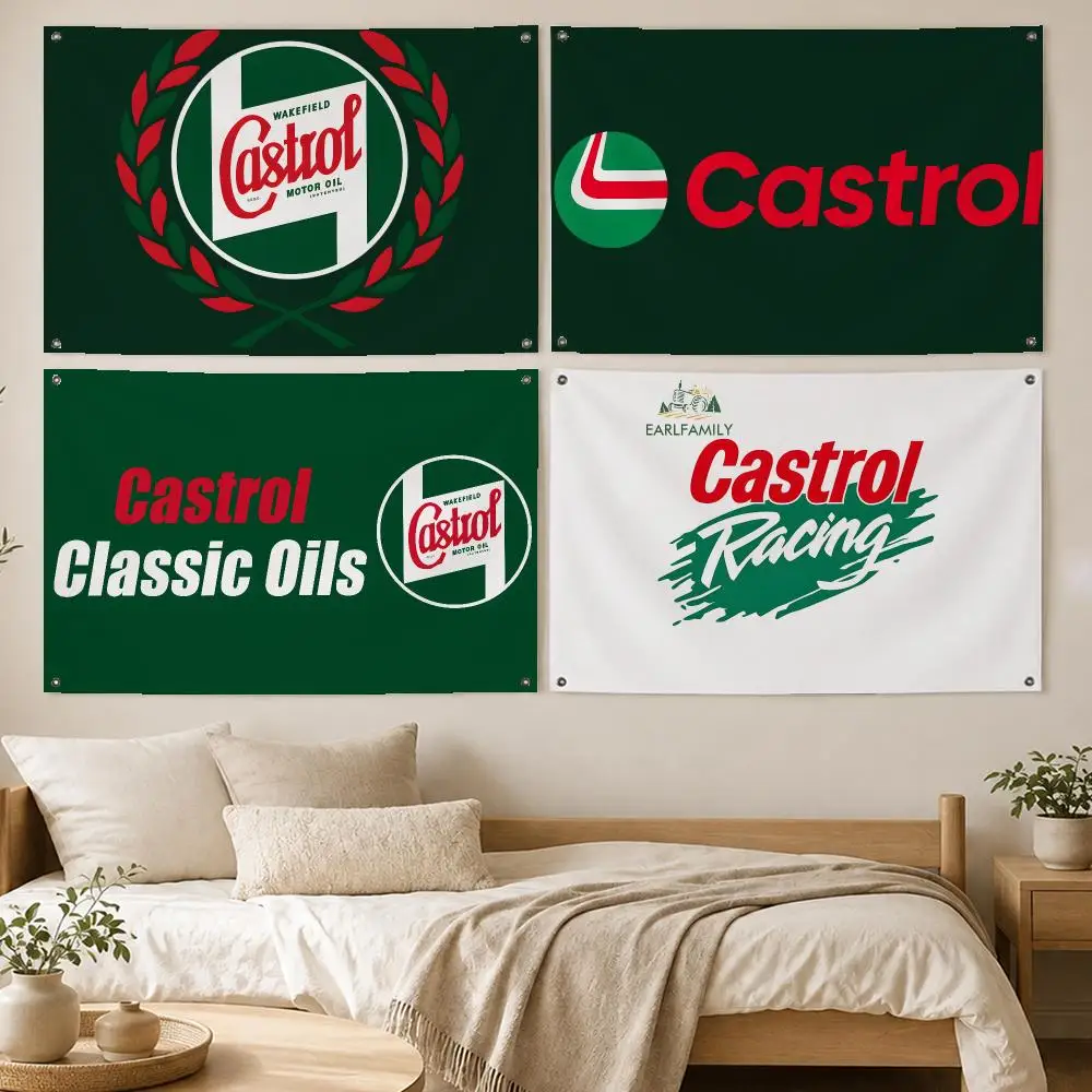Trusted Brand Castrol Flags Room Bedroom Home Outdoor Wall Hanging Concert Printed Background Decoration Art Banne