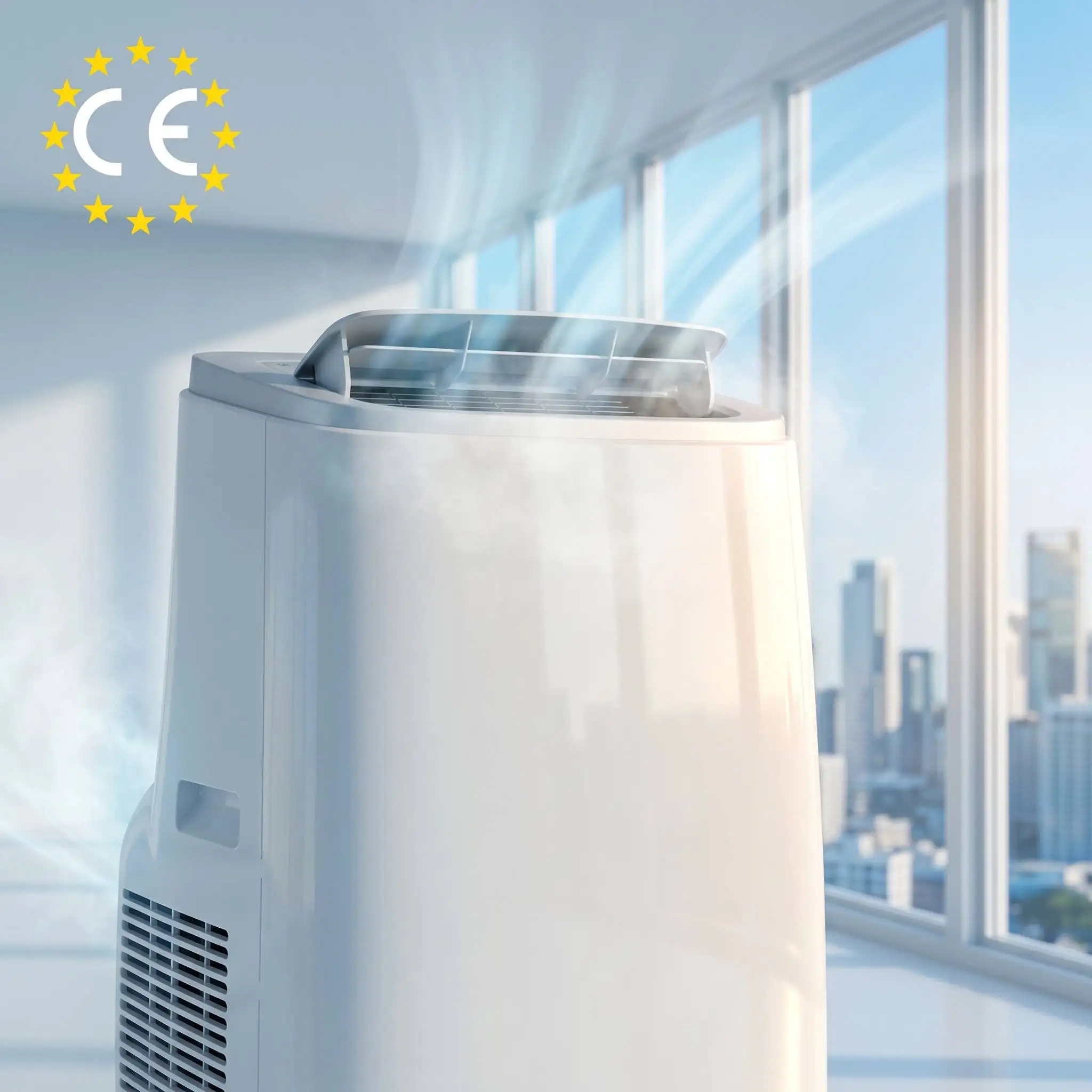 Ultra Quiet Portable Air Conditioner 7000 9000 12000 14000 BTU Low Noise Mobile AC for Bedroom Europe