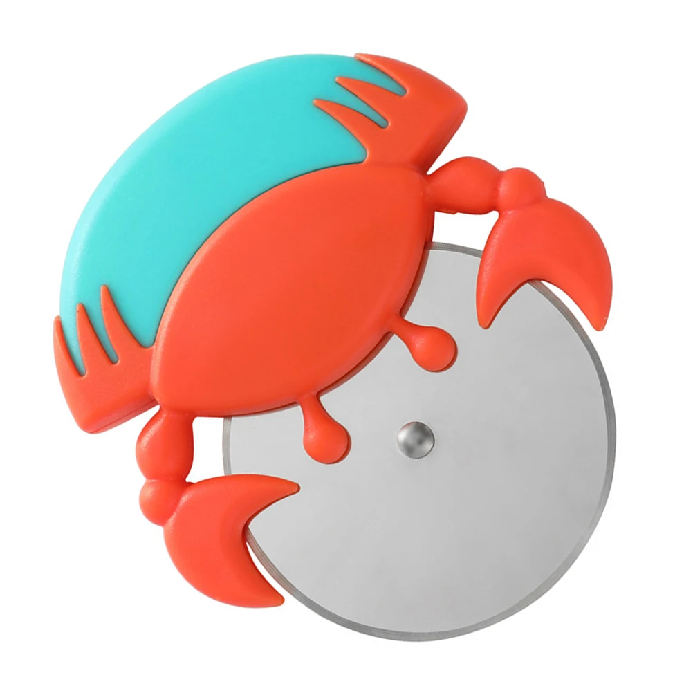 

Creative Crab Pizza Stainless Steel Rolling Wheel Fun Kitchen Tool Home Use Circular Saw Protective Cover