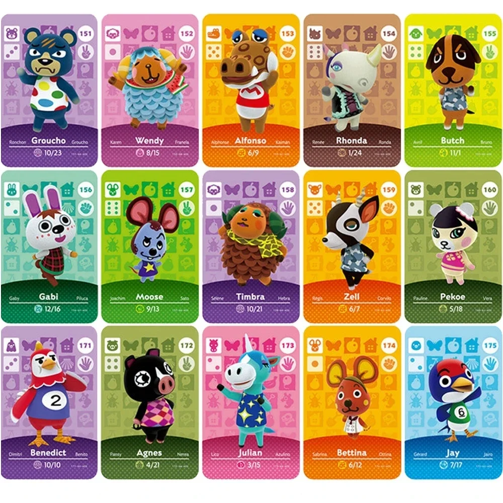 Animal Crossing Card New Horizons for NS games Amllbo Switch/Lite Card NFC Welcome Cards Series 2 (138-174)