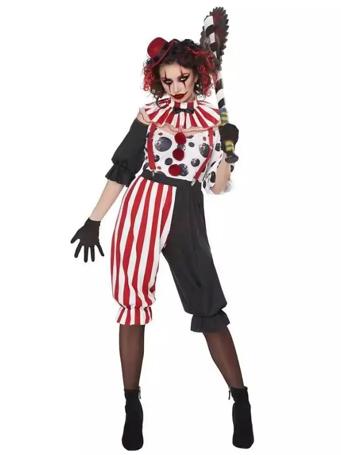 

Halloween Zombie Clown Costume Women's Festival Performance Traditional Chinese Ethnic Stage Costume Spring 2026 No Brand