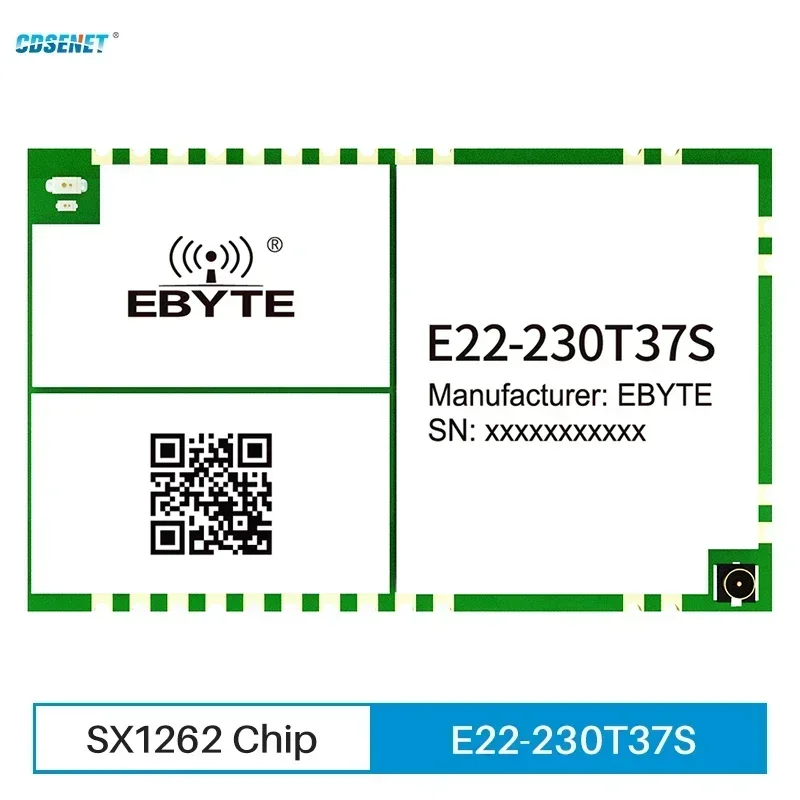 CDSENET 230MHz Lora Wireless RF Module E22-230T37S 37dbm Long Distance 25km Lower Power LBT RSSI Watchdog SMD Stamp Hole