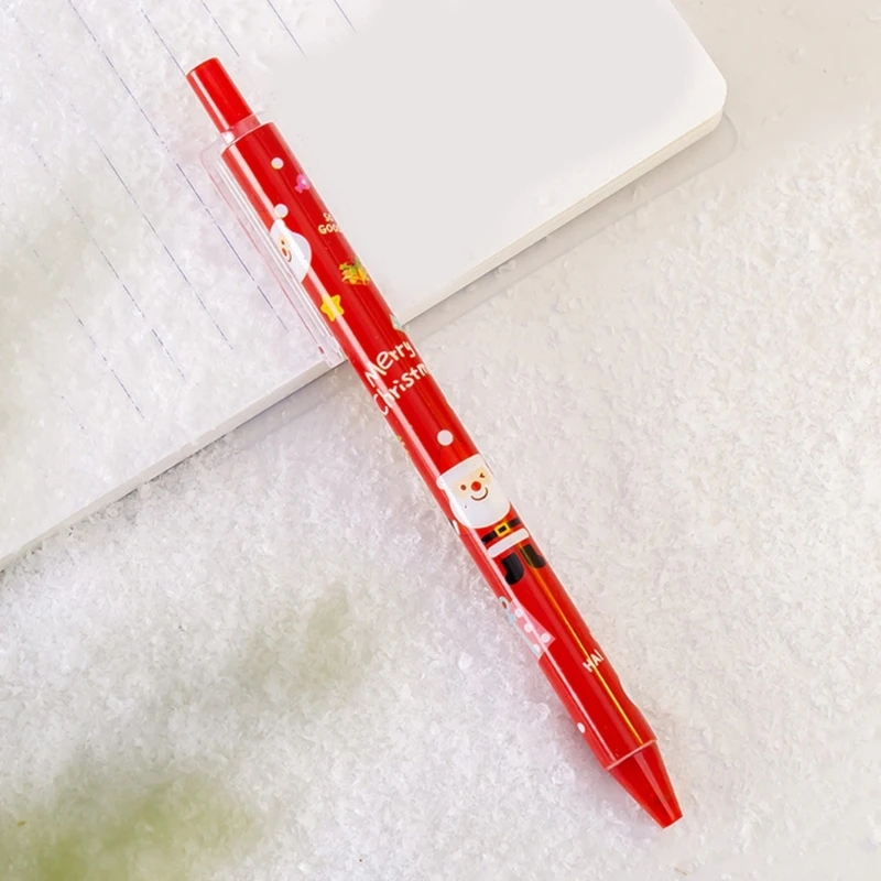4 pezzi penna gel retrattile per cartoni animati Natale, forniture per scrivere Natale per donne, studentesse, ragazze,