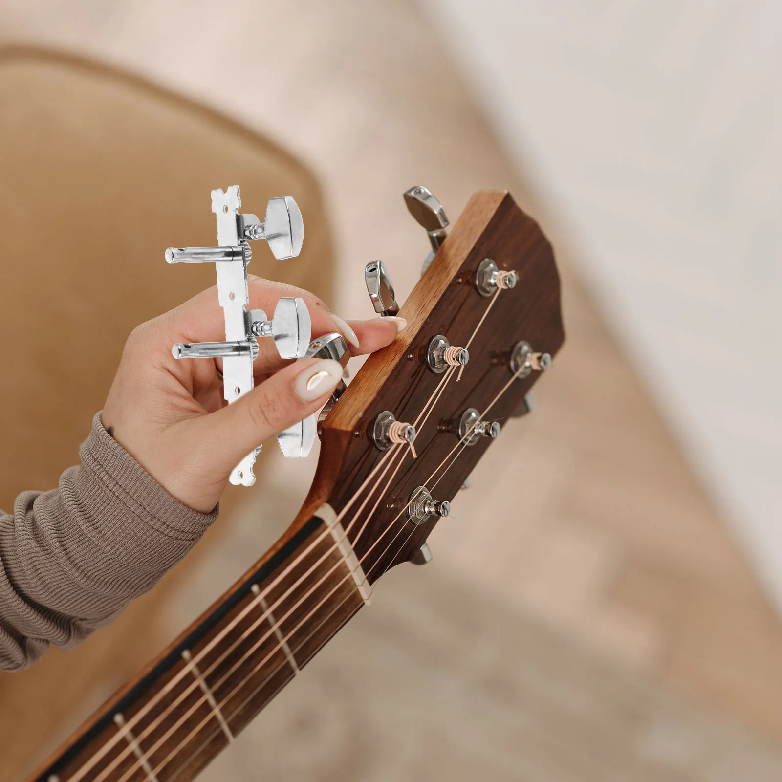

2 Sets Electric Guitar Tuning Pegs Durable Replaceable String Knobs Precision Tuning Compatible Various Guitar Styles Tuners