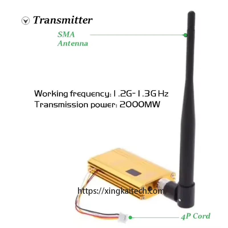 

1.2G 1.5W 5W Transmitting Receiving Digital Display Receiver Signal Wireless Audio Video Transmitter Fpv Drone Accessories