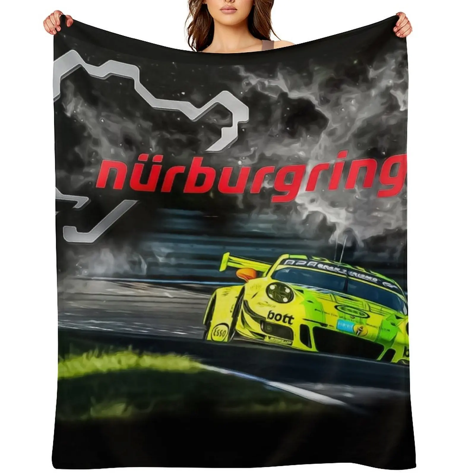 

nurburgring Print Throw Blanket Beautifuls Soft Sofa Quilt Flannels Blankets