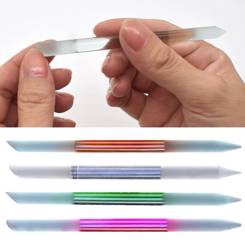 Nail File Glass Cuticle Pusher Cuticle Remover Crystal Glass Nail Stick Nail Polishing Removal Rods Manicure Accessories