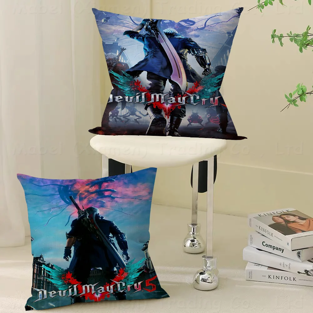 

Game D-Devil May C-Cry Office Cushion Pillowcase Car Cushion Cover45X45CM Lumbar Pillowcase Sofa Pillowcover